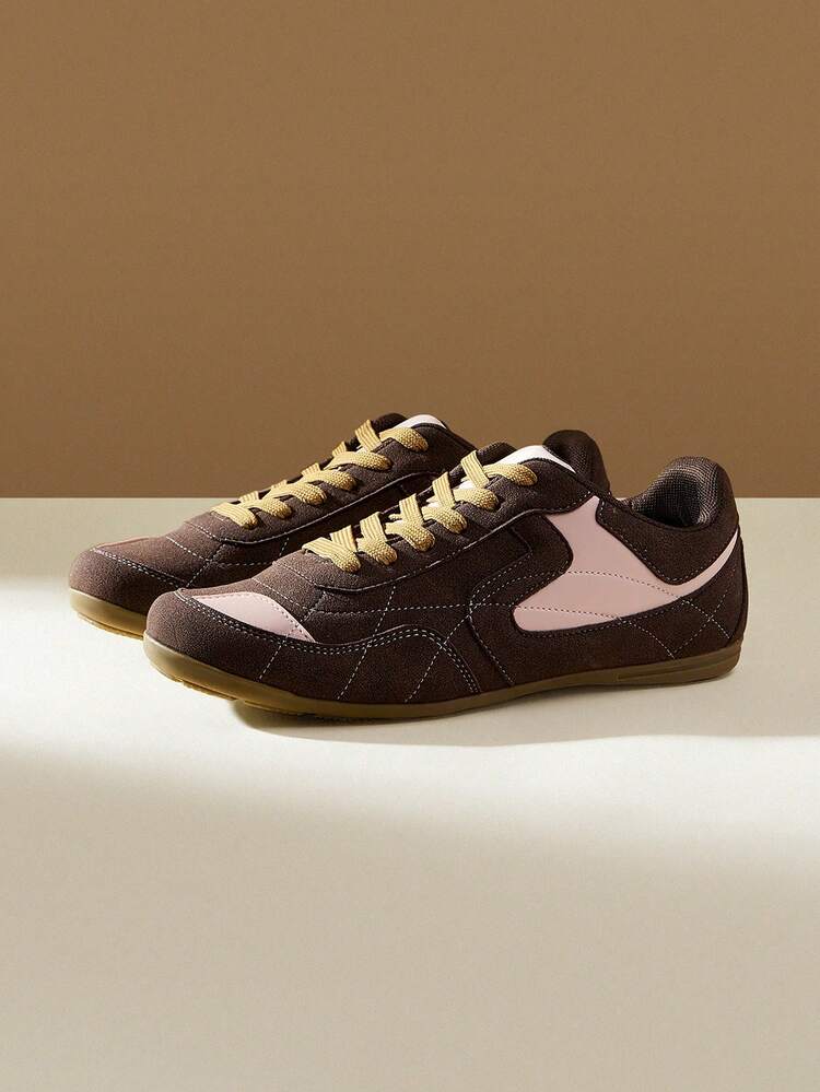 CUCCOO EASI Sneaker casual vintage da donna con stampa di pastore tedesco nero