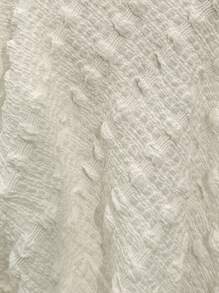 SHEIN 孕妇两件套套装 孕妇两件套套装 鱼尾裙 泡泡袖 奶油黄 度假装 奶油黄 - 杏色 - 查看 7