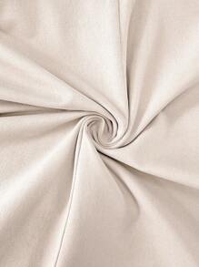 SHEIN 夏季女士休闲纯色短袖连衣裙 白色连衣裙 工作夏季连衣裙 女士短裙 夏季女装 女士夏季服装 - 杏色 - 查看 8