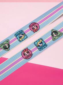 THE POWERPUFF GIRLS X SHEIN Blumen, Blasen, Butterblumen Muster Süßer & Modischer Gürtel