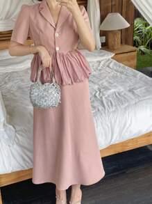 DAZY Conjunto de dos piezas para mujer para uso diario - Rosa - Ver 4