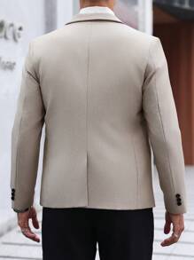 Manfinity Mode 大码男士休闲通勤纯色西装外套