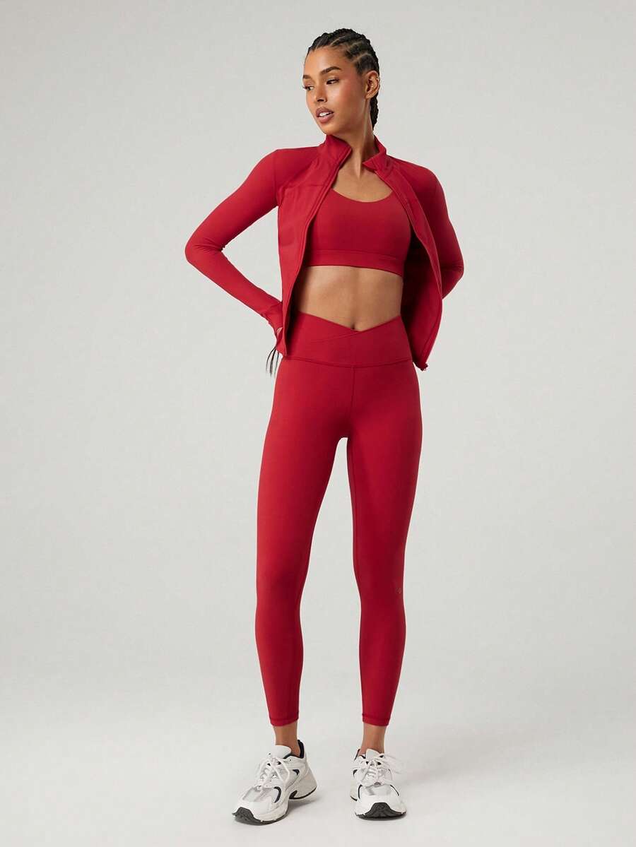 GLOWMODE 女士运动紧身裤 - Fiery Red - 查看 1