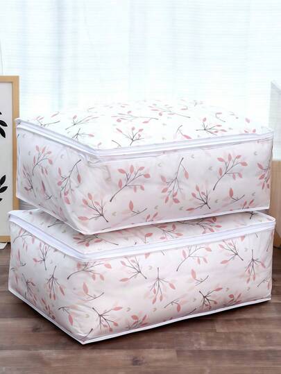 Große bedruckte Aufbewahrungstaschen für Kleidung, Decken, Schuhe, wasserdicht, feuchtigkeitsgeschützt, Organizer für Jeans, Kleider, Hosen, saisonale Dekoration Zuhause, Schlafzimmer, faltbare Reiseaufbewahrungslösungen, langanhaltend