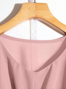 SHEIN LUNE 蓝色无袖衬衫，法式优雅扭腰设计 - 粉色 - 查看 4