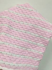 Glamine Elegant Sleeveless Midi Length Black & White Striped Knitted Dress For Women, Spring/Summer Vacation Outfits Women Skirt - Pink - View 7