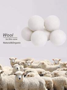 3/6pcs Wool Dryer Balls Drying Balls For Laundry,Reusable As Natural Fabric Softener, Reduce Clothing Wrinkles, Drying Clothes Faster