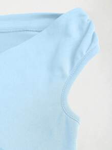 Sweetra Spring/Summer Asymmetrical Asymmetric Collar Fitted Versatile Camisole