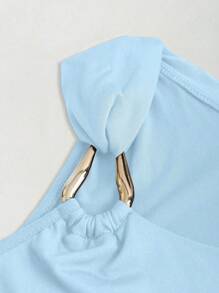 Sweetra Spring/Summer Asymmetrical Asymmetric Collar Fitted Versatile Camisole