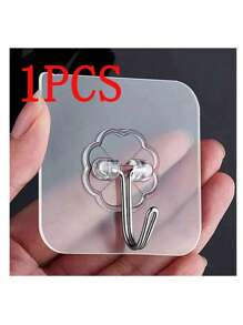 1//10/20/30/50/100pcs Heavy Duty Transparent Wall Hooks, Adhesive Hooks For Kitchen, Bathroom, Bedroom, Livingroom, Multi-Functional, Suitable For Party Decoration, Christmas, Valentine's Day Gifts, Minimalist, Wedding Decor, Boho - Multicolor - View 5