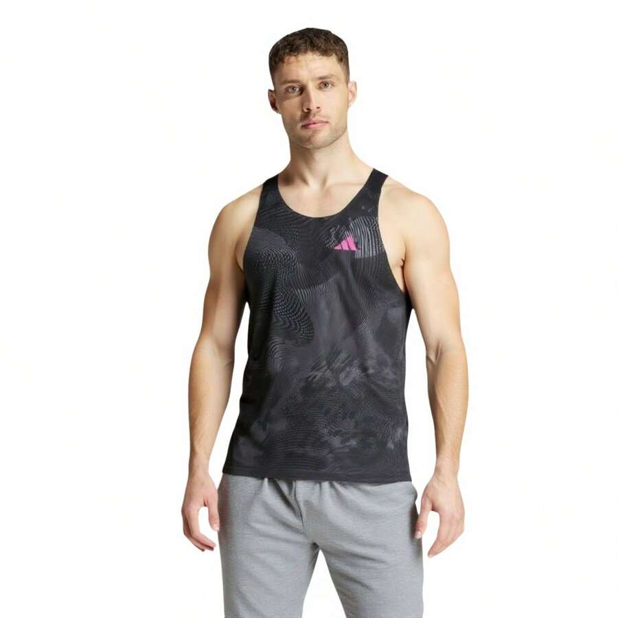 Adidas ADIZERO SINGLET SHIRTS - Black - View 1