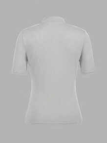 SHEIN EZwear 3件套女士休闲简约短袖高领汗衫套装 - 彩色 - 查看 7