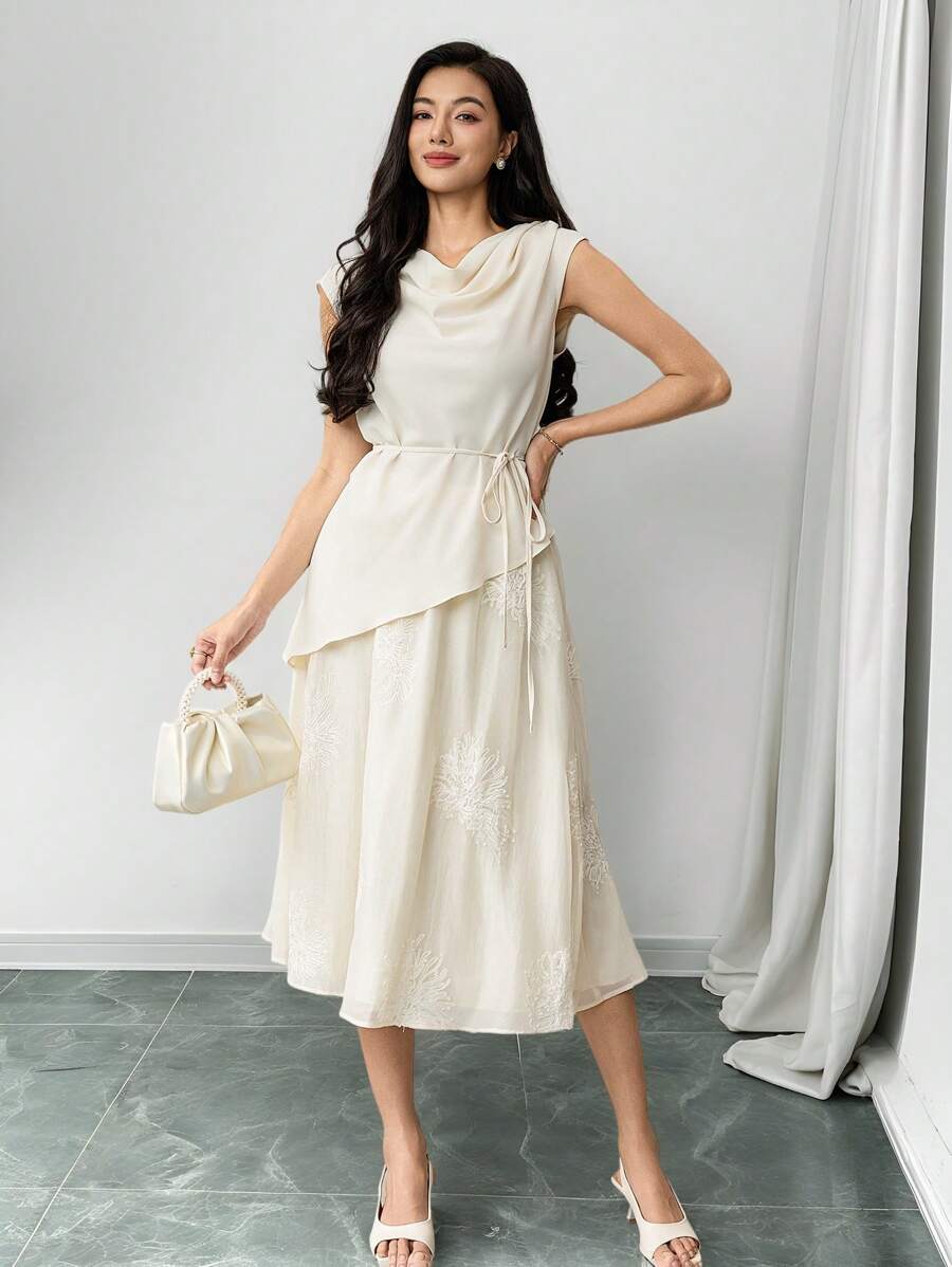 Heiryn Women Two Pieces Outfits For Daily Wear - Apricot - View 1