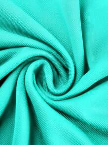 Manfinity Dauomo Men's LA Logo Casual Short Sleeve Polo Shirt For Commuting - Mint Green - View 4