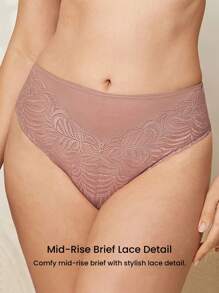 LUVLETTE Women 2pcs Sexy Lingerie Set Full Coverage Unlined Lace Elegance & Mesh Minimizer Bra Lace Bra Panty Matching Sets