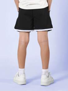 SUMWON 体育运动夏季训练步行网眼短裤带弹力抽绳篮球慢跑高性能健身网球短裤