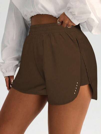 Gameset SHEIN Sport 高腰宽松防走光健身跑步外套健身性感瘦身收腹瑜伽短裤