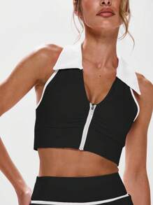 Musera Sport 女士运动背心 夏季网球吸湿排汗运动背心 适合球场、健身房等各种场合 - 黑色 - 查看 4