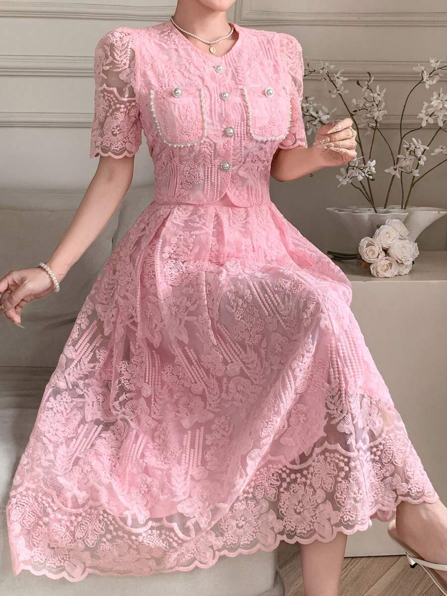 DAZY Damen Zweiteiliges Outfit für den täglichen Gebrauch - Pink - Übersicht 1