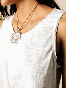 Easelle Top de tirantes holgada, informal y corta de color liso con cuello redondo para mujer