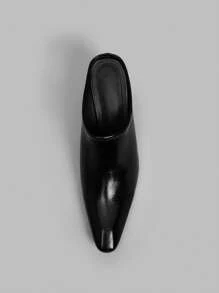 Ontre Women's Elegant Commuter & Daily Wear Wedge & Platform Slide Sandals For Christmas - Black - View 5