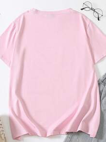 Maweii Dios me regaló dos títulos: mamá y abuela, y me los merezco ambos' - Camiseta de mujer con gráfico de texto en inglés para el Día de la Madre - Rosa - Ver 2