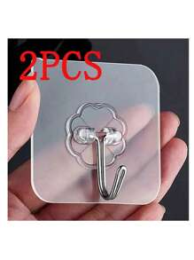 1//10/20/30/50/100pcs Heavy Duty Transparent Wall Hooks, Adhesive Hooks For Kitchen, Bathroom, Bedroom, Livingroom, Multi-Functional, Suitable For Party Decoration, Christmas, Valentine's Day Gifts, Minimalist, Wedding Decor, Boho - Multicolor - View 6