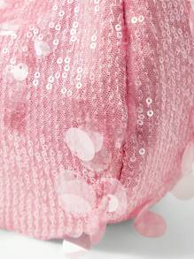 MOTF PREMIUM SEQUIN PATCHWORK ZIPPER TOP HANDLE BAG - Pink - View 4