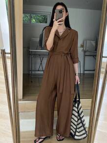 DAZY Women's Solid Color Fashionable Jumpsuit, Suitable For Summer,Back To School Clothes