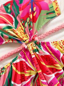 Soleia 热带印花镂空吊带连体衣，度假休闲 - 彩色 - 查看 6