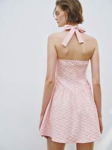 SHEIN LUNE 春季新款女士露背无袖优质短款连衣裙 - 藕粉色 - 查看 2