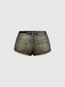 Sp5der V3 Logo Denim Short Indigo Men's - SS25 - US