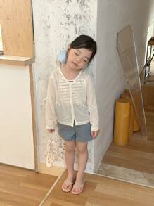 Dazy Kids Young Girls Casual Bowknot Stylish Cardigan, Summer - Yellow - View 5