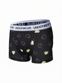 SHEIN 3件装青少年男孩字母松紧带休闲内衣套装 - 彩色 - 查看 3