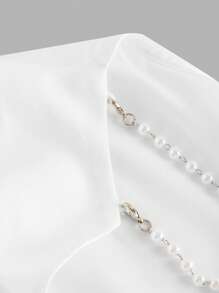 SHEIN MOD Women's Elegant Knot Decor White Fitted Tank Tops,Fashionable For Summer,Summer Tops,Vintage,Old Money,Going Out Top,,Cute Shirts,Back To School Clothes,Office Outfits For Women