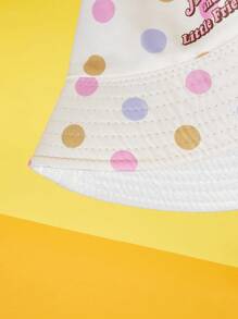 TOM & JERRY X SHEIN Polka Dot & Cartoon Mouse Printed Fashionable Bucket Hat - Multicolor - View 4