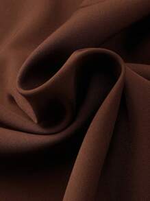 SHEIN Tall Plus Size Women Casual Solid Color Elastic Waist Loose Wide Leg Pants Fall Cloth For Women