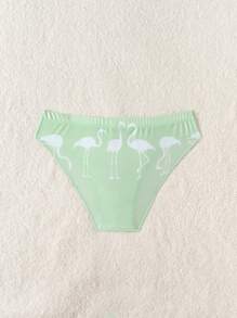 Manfinity KASUA Bañadores de playa casuales con estampado de flamencos para hombre