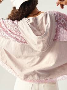 Bohemela 大码女式休闲宽松抽绳雏菊印花连帽 T 恤