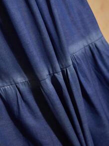 Bóhologie Vestidos largos de mujer de unicolor con detalles de botones delanteros