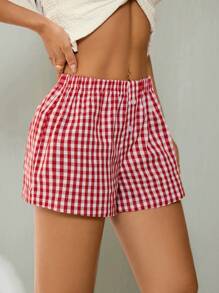 SHEIN PETITE Women's Casual 3pcs/Set Summer Casual Versatile Fashionable Multicolor Woven Shorts ,Spring / Summer,For Dailywear - Multicolor - View 11