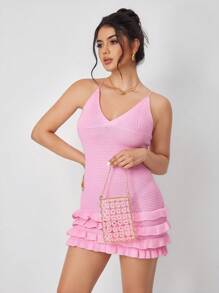 SHEIN SXY Damen Handtaschen mit oberem Griff, goldene Perlen, transparente Perlen, Perlenbestickte Tasche, modisch, elegant, schlicht, personalisiert, vielseitig, für Strand, Urlaub, Feiertage, Sommer, Meerseite, Dates, Alltag, Einkaufen, Nachmittagstee - Gold - Übersicht 8