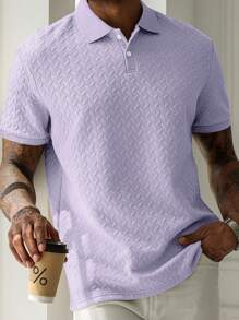 Manfinity Homme Men's Solid Color Short Sleeve Polo Shirt, Fashion For Summer Polo Shirt For Men