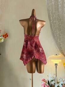 Attitoon Red Paisley Casual & Simple Women Vest, Suitable For Summer