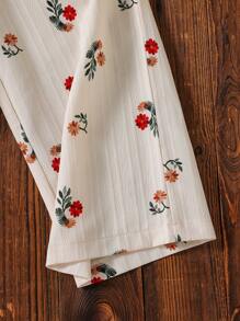 Elladie kids 女童波浪条纹印花无袖连体裤，腰部系带，休闲度假/日常穿着，夏季假日