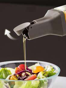 1 件 500 毫升厨房橄榄油分配器瓶、自动翻转醋分配器、防漏酱油分配器、玻璃调味瓶、防滴漏喷嘴烹饪分配器、玻璃瓶 - 白色 - 查看 7