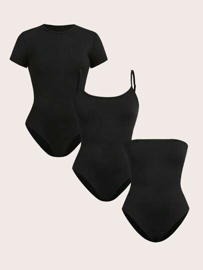 SHEIN Girlism Tween Girl 3-delat set: Kortärmad linne och shorts