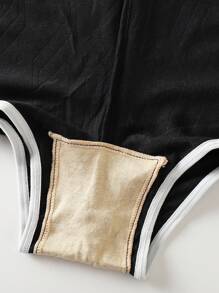 SHEIN 1 pieza Pantis de mujer tipo hipster con borde en contraste