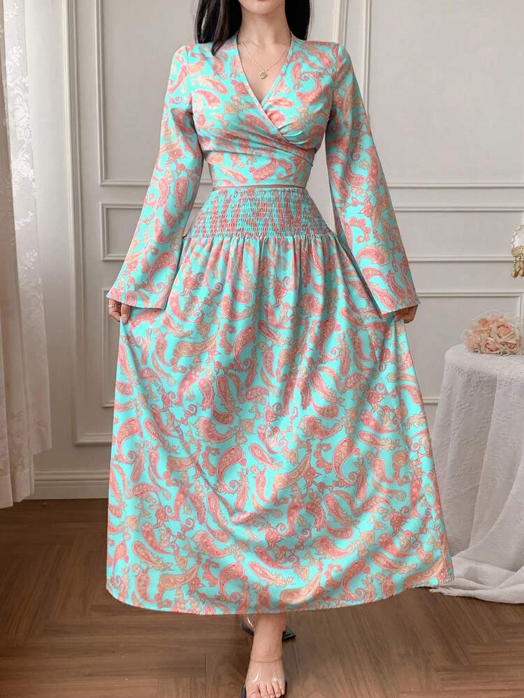 2pcs Summer New Elegant All-Over Print Suit For Women