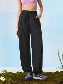 In My Nature Pantaloncini casual da donna con vita con cordino, in tinta unita, per attività all'aperto